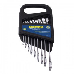 JUEGO DE LLAVES COMBINADAS EN PULG. EN RACK 9 PZAS