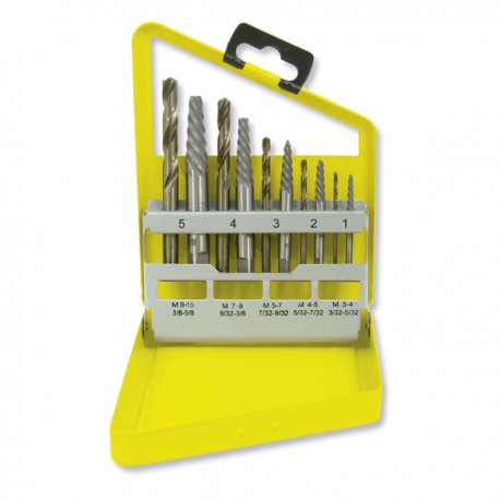 JUEGO DE EXTRACTORES PARA TORNILLOS DE BROCAS