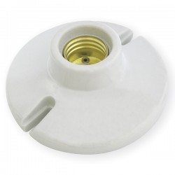 PORTALAMPARA DE PORCELANA REDONDO PARA TECHO 4"