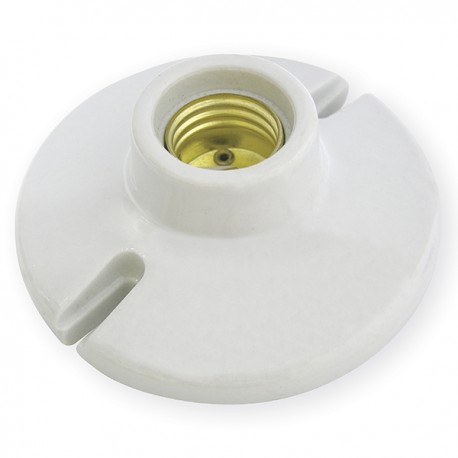 PORTALAMPARA DE PORCELANA REDONDO PARA TECHO 4"