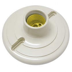 PORTALAMPARA DE BAQUELITA PARA TECHO 4" REDONDA