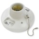 PORTALAMPARA DE PORCELANA REDONDO CON CADENA P/TECHO DE 4.5"