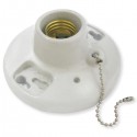 PORTALAMPARA DE PORCELANA REDONDO CON CADENA P/TECHO DE 4.5"